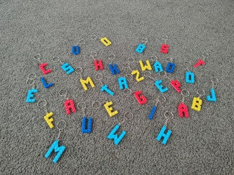 Lego style letter Keychain